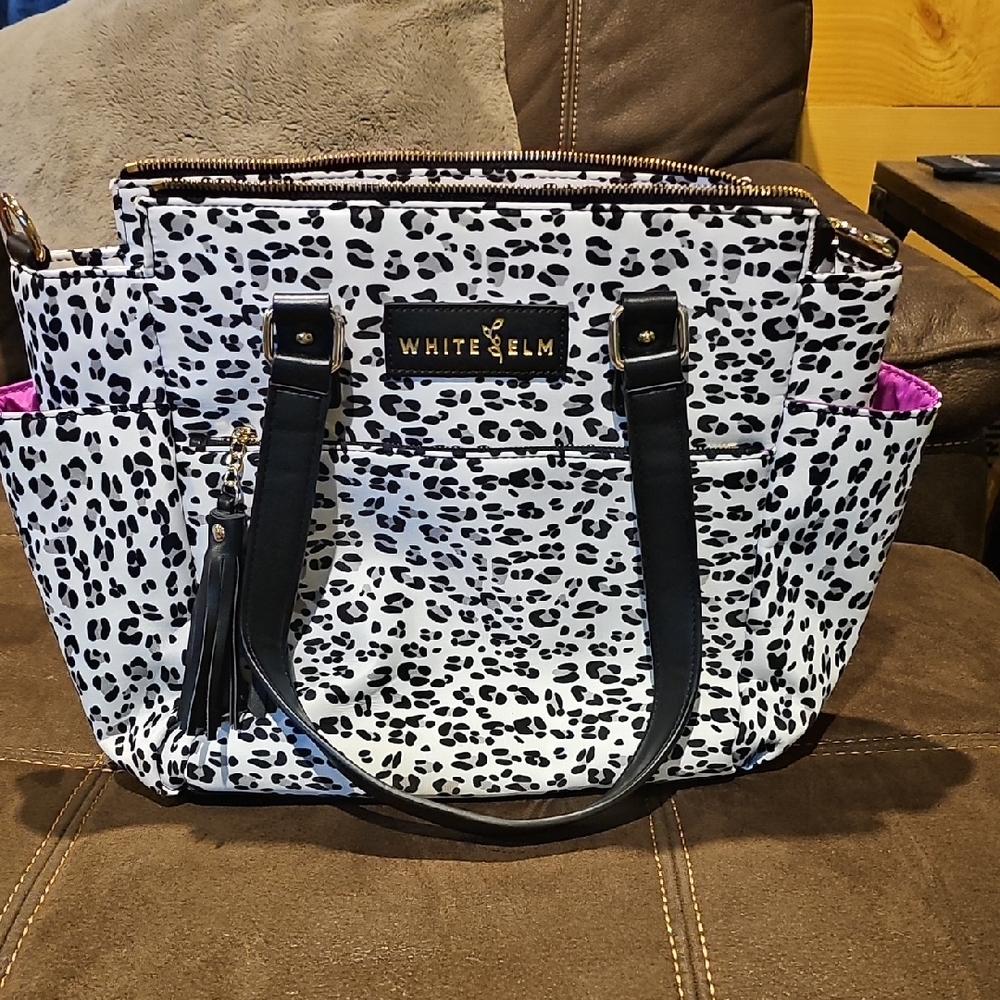 White Elm Leopard Print Tote Bag